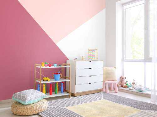 Driehoeken in roze tinten