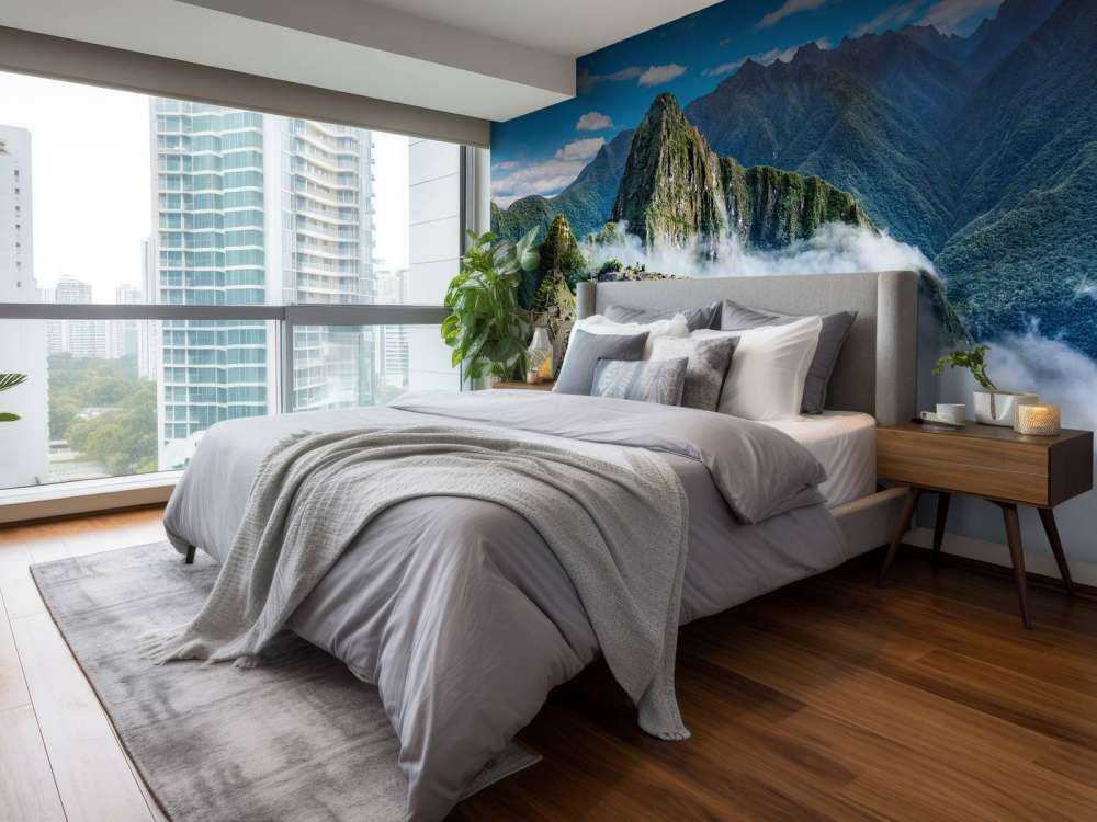 Machu Picchu in de mist