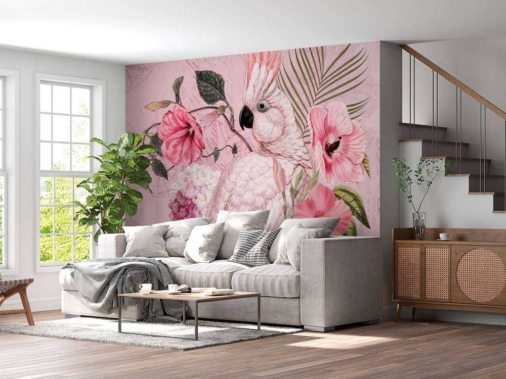 Cockatoo vintage nostalgia pink