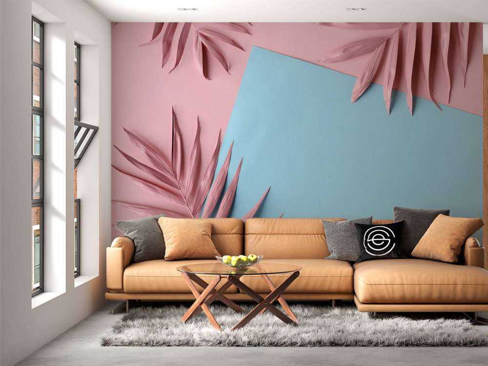 Geverfde palmbladeren