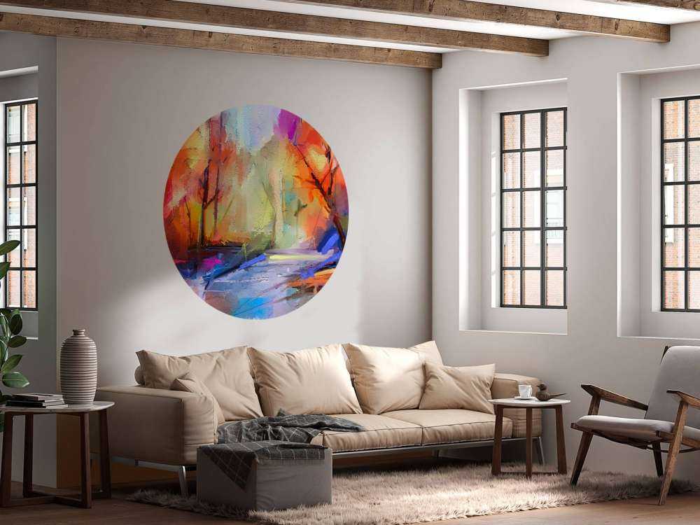 Olieverfschilderij van een bos