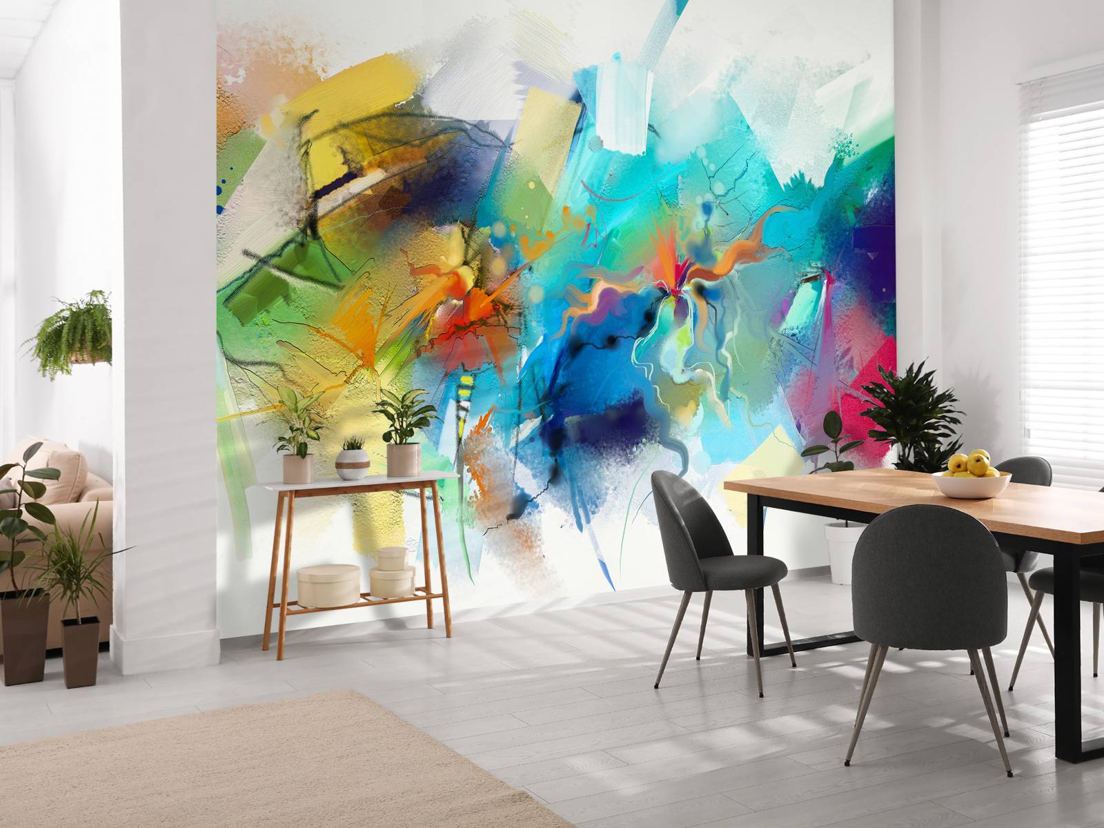 Kleurrijk olieverfschilderij