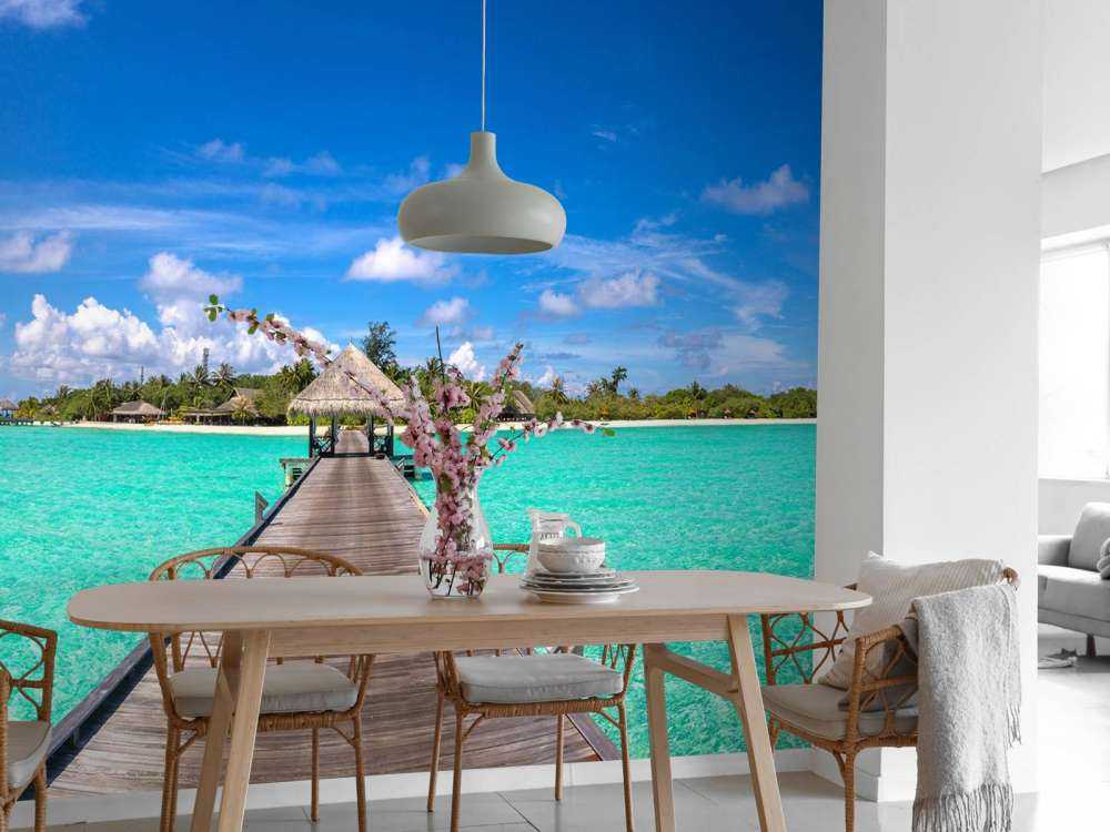 Zeesteiger aan een tropisch eiland