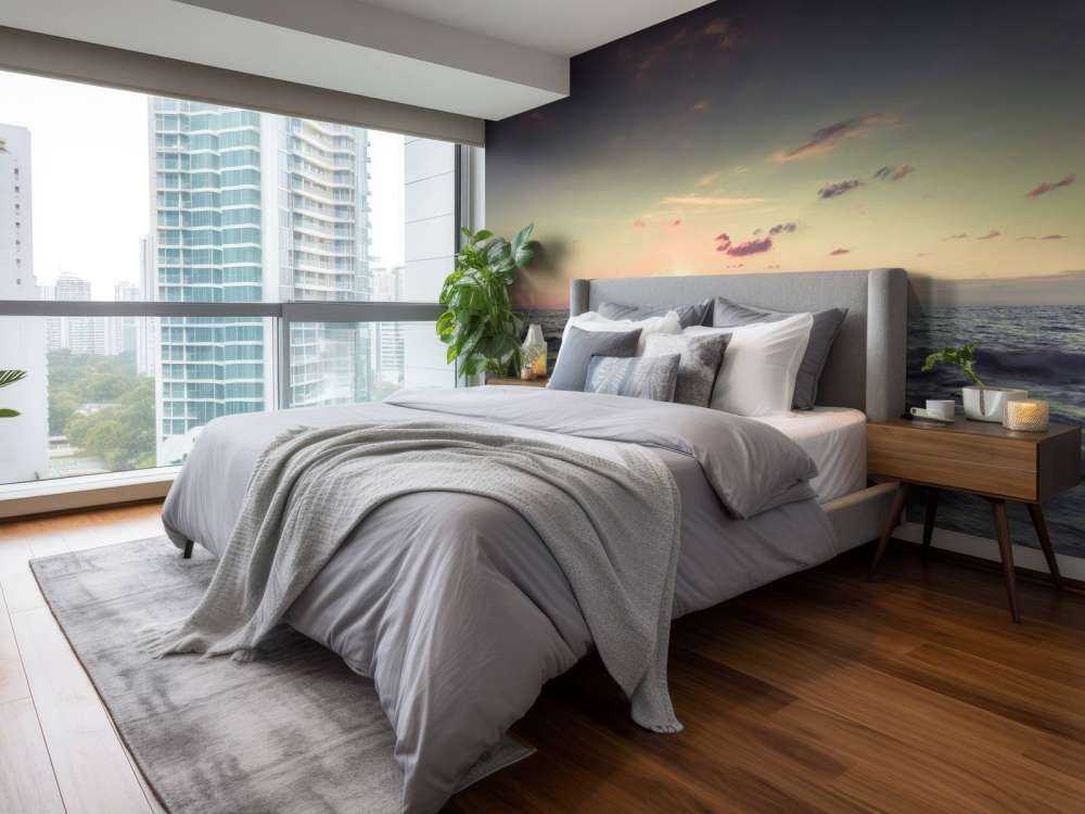 Heldere zonsondergang