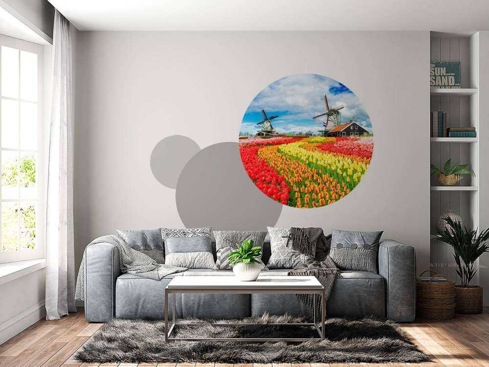 Kleurrijke tulpen creatie