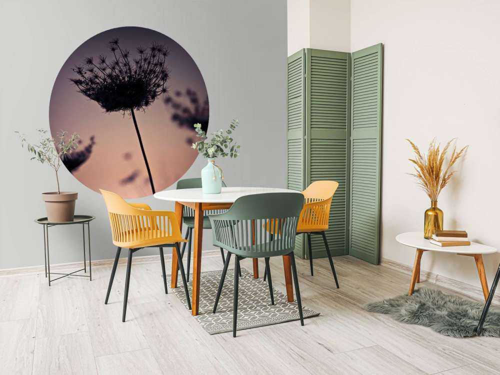 Silhouette van bloemen