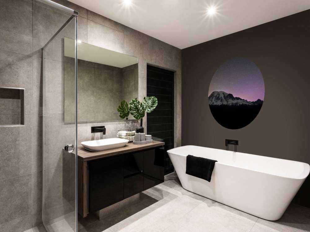 Mount Rainier met noorderlicht