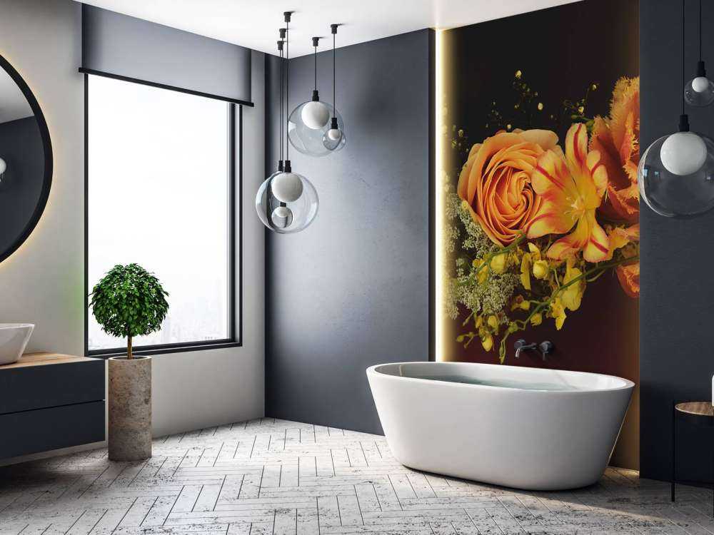 Samengestelde bloemen slinger