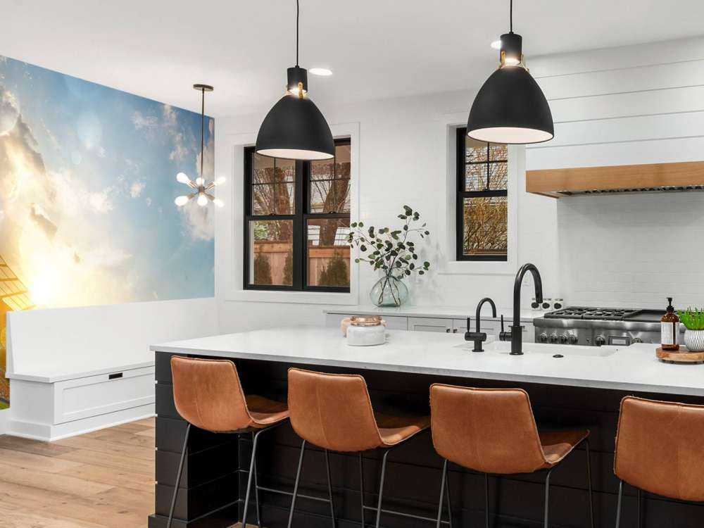 Voetbalstadion met zonsopkomst