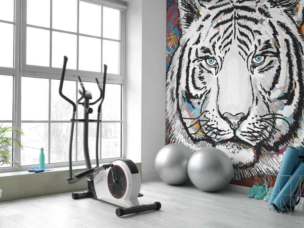 Tijger in de ruimte vector