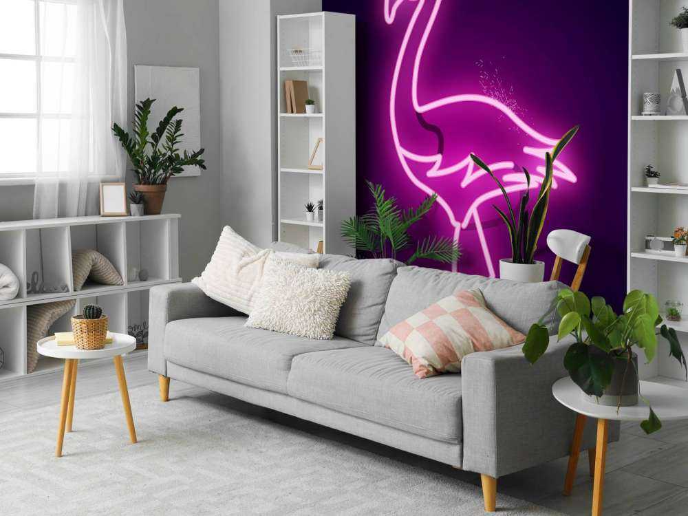 Flamingo neon pictogram