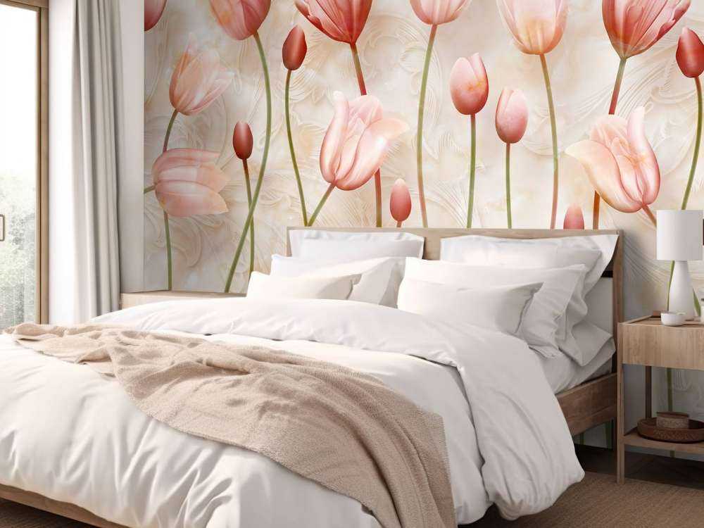 Roze wuivende tulpen
