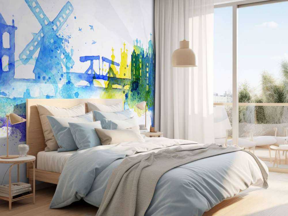 Silhouet overlay van Amsterdam