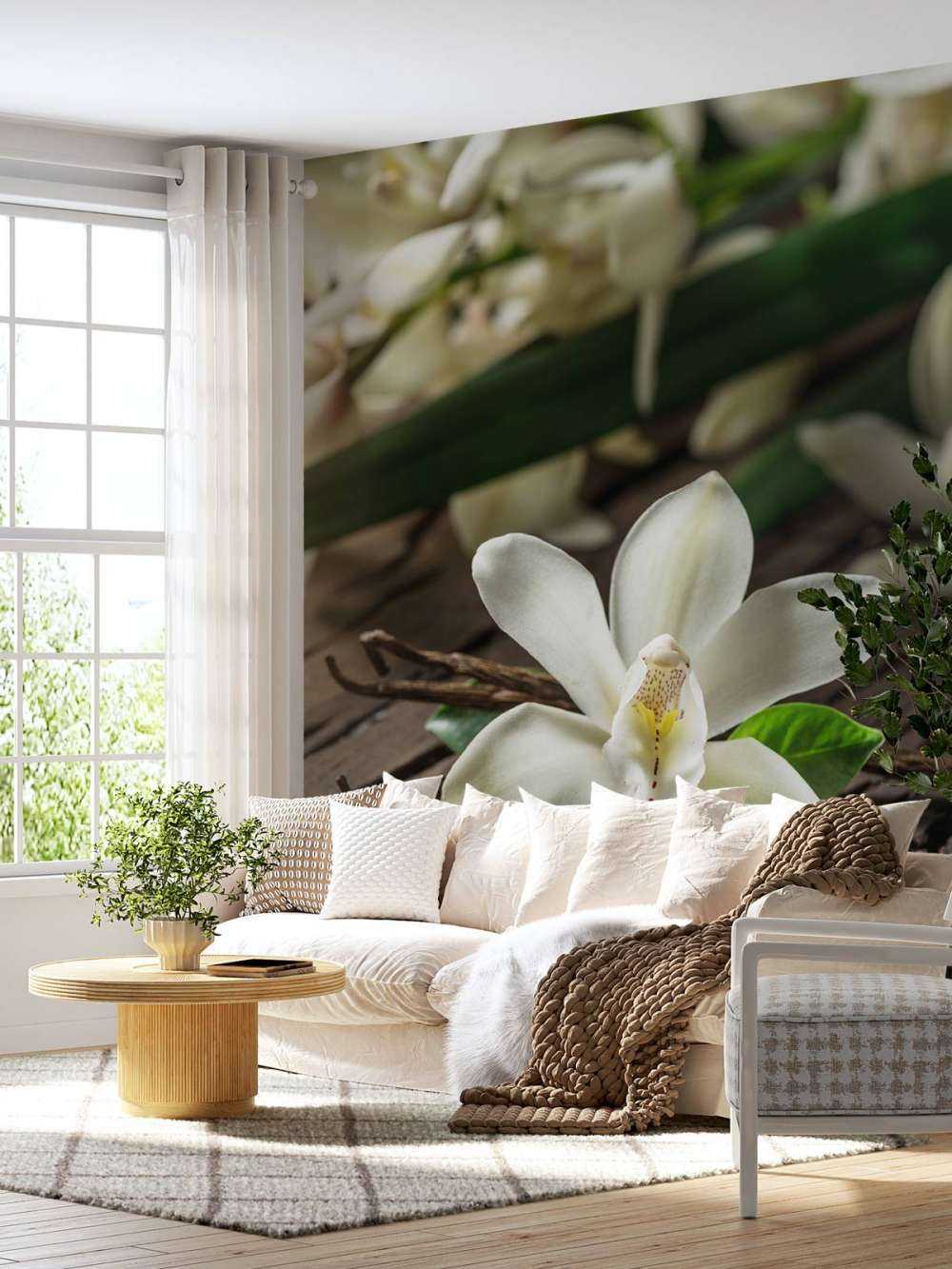 Bloem en vanille stokjes