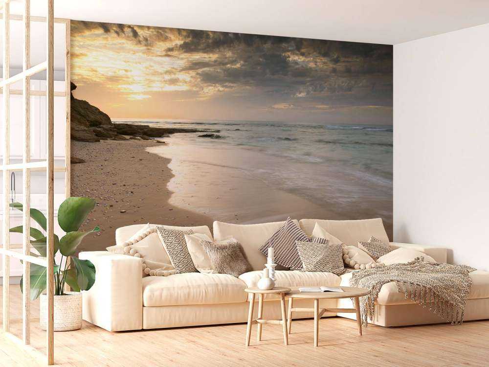 Zonsondergang op het strand