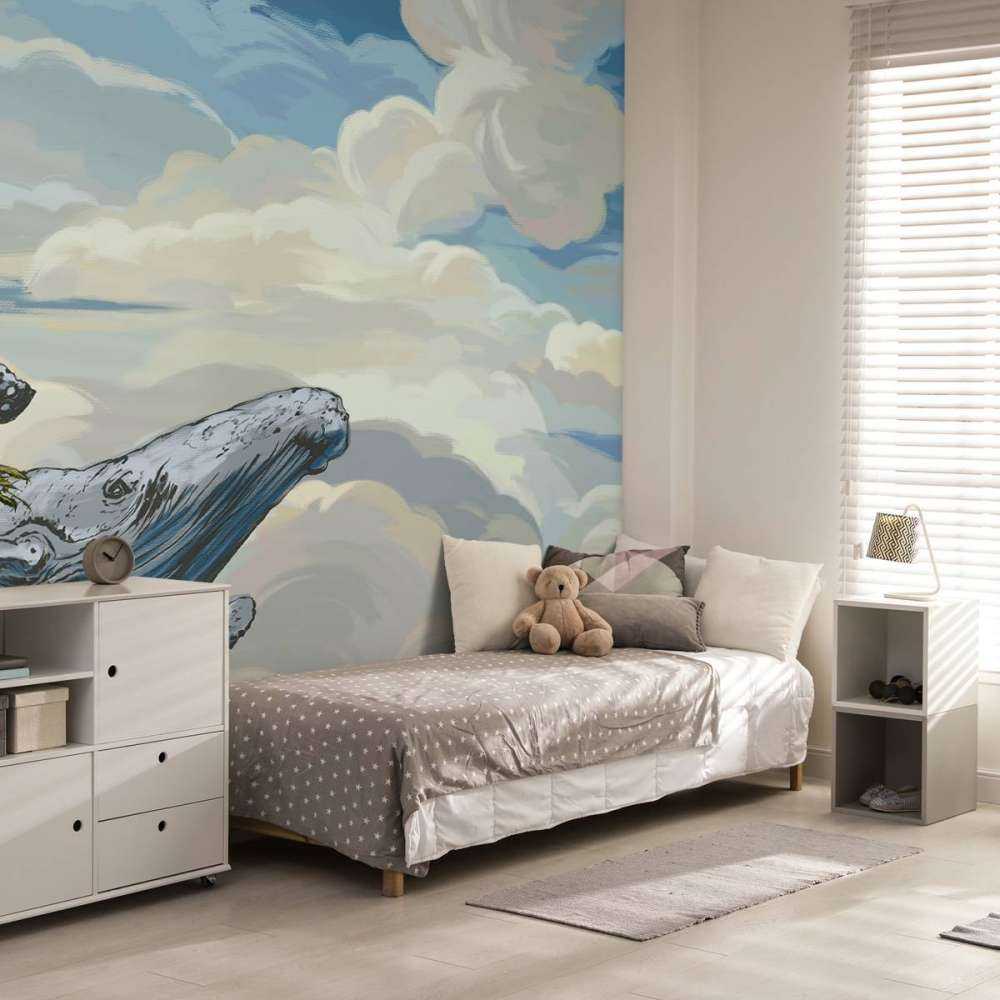 Walvis door de wolken