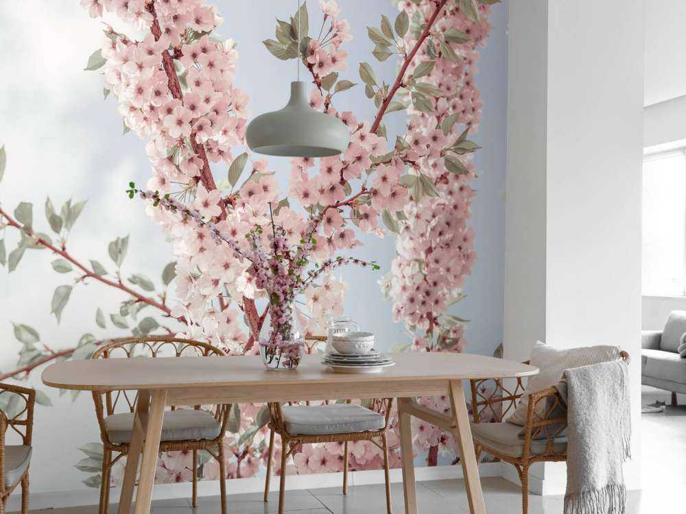 Bloesembloemen vanaf onder