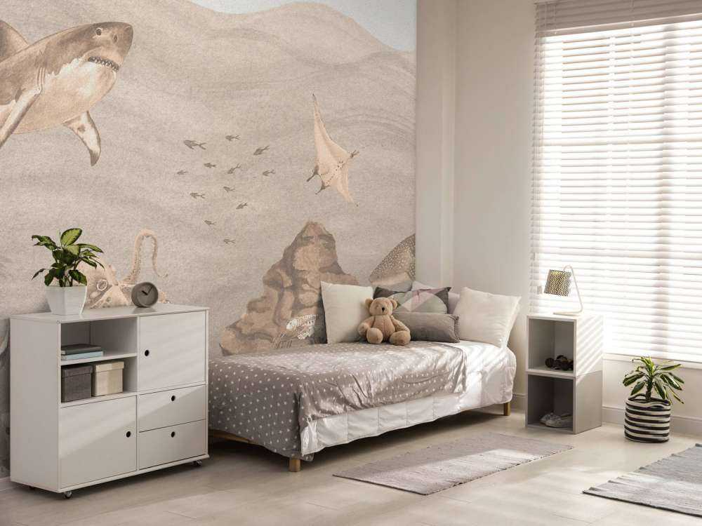 Onderwater wereld met haaien