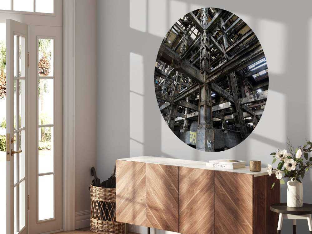 Oude verlaten kolenwashuis