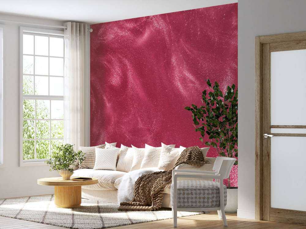 Roze glitterdeeltjes