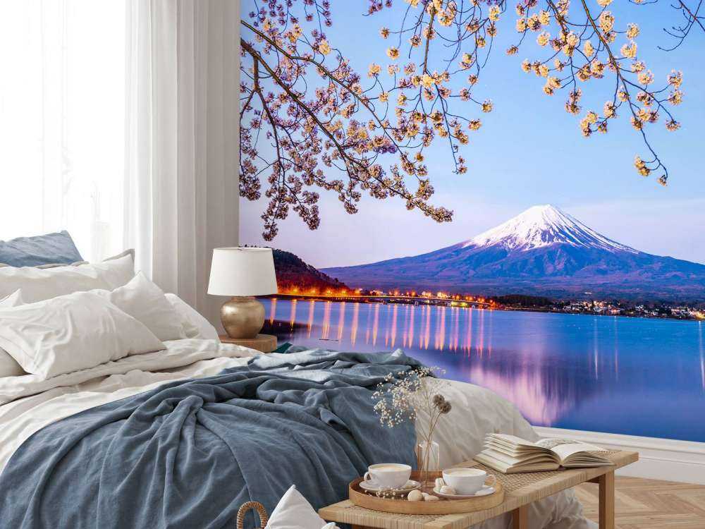 De Fuji berg aan het water