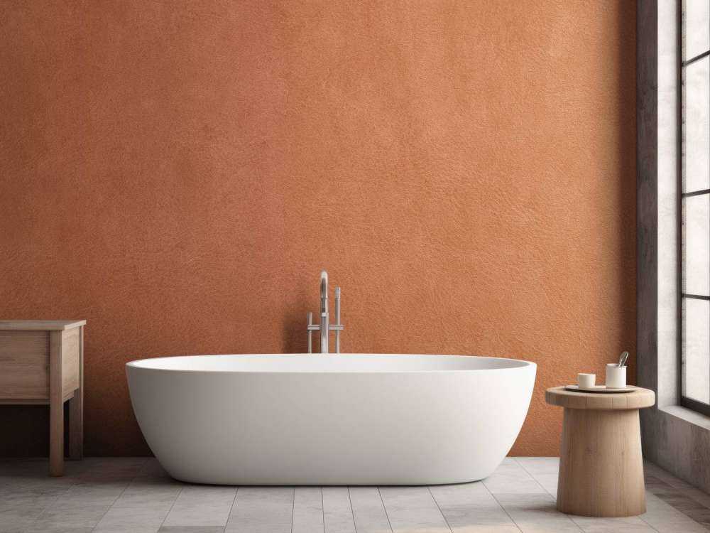 Leren structuur in terracotta kleuren