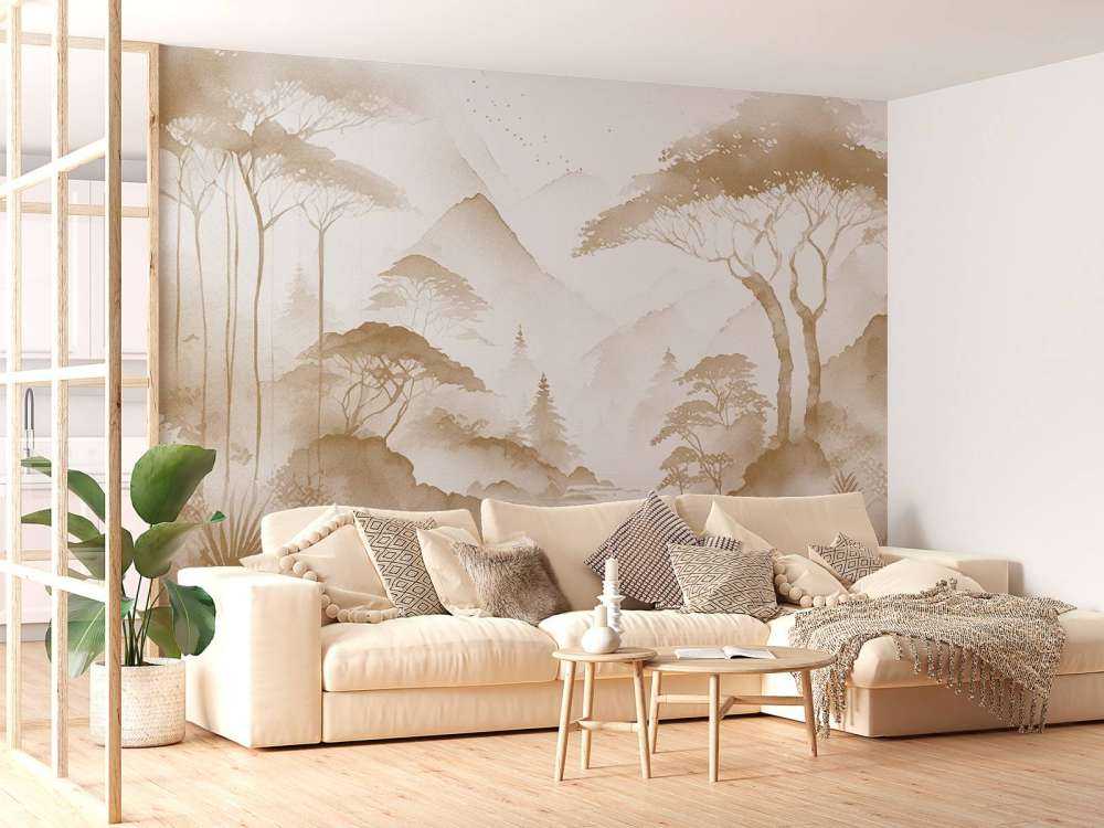 Bergmeer in Nevelige Inkt, taupe