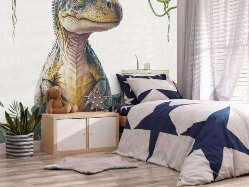 Baby t-rex in de jungle