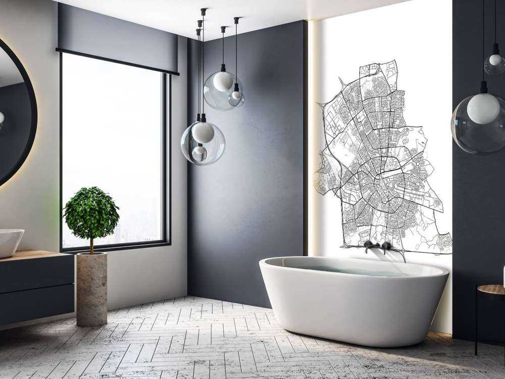 Plattegrond van Eindhoven, wit