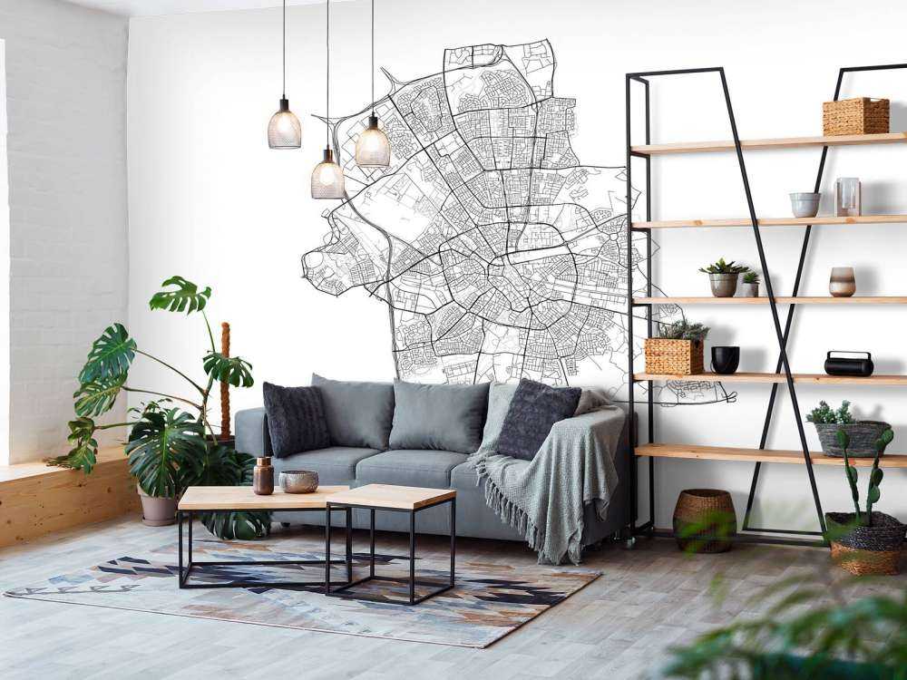 Plattegrond van Eindhoven, wit