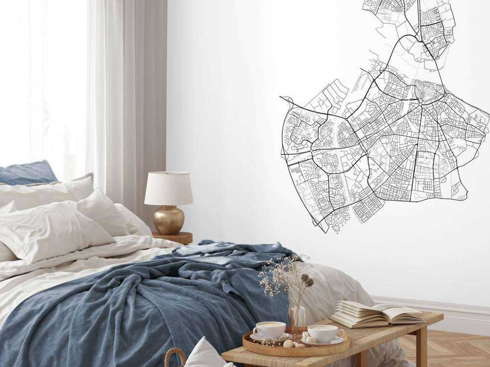 Plattegrond van Nijmegen, wit