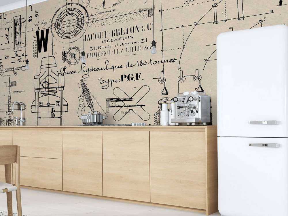 Historic construction and technology beige