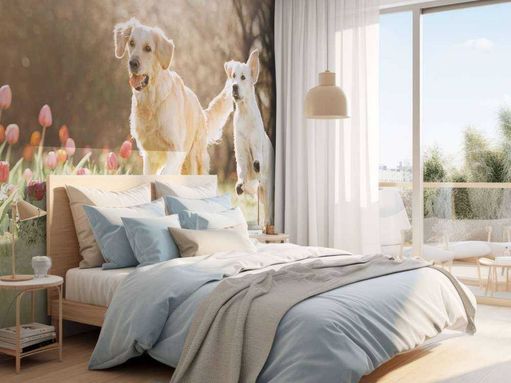 Honden in een parkje