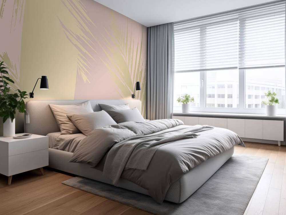 Gouden palmbladeren met een roze achtergrond