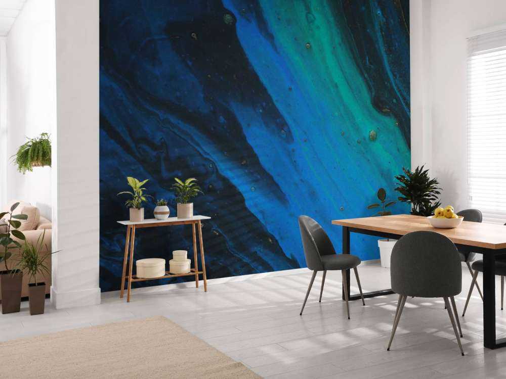 Structuur met blauwe en groene accenten