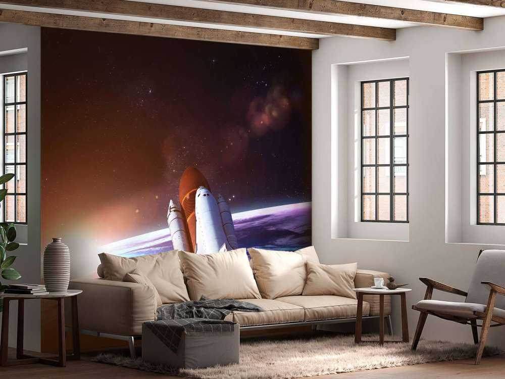 Space Shuttle in de ruimte