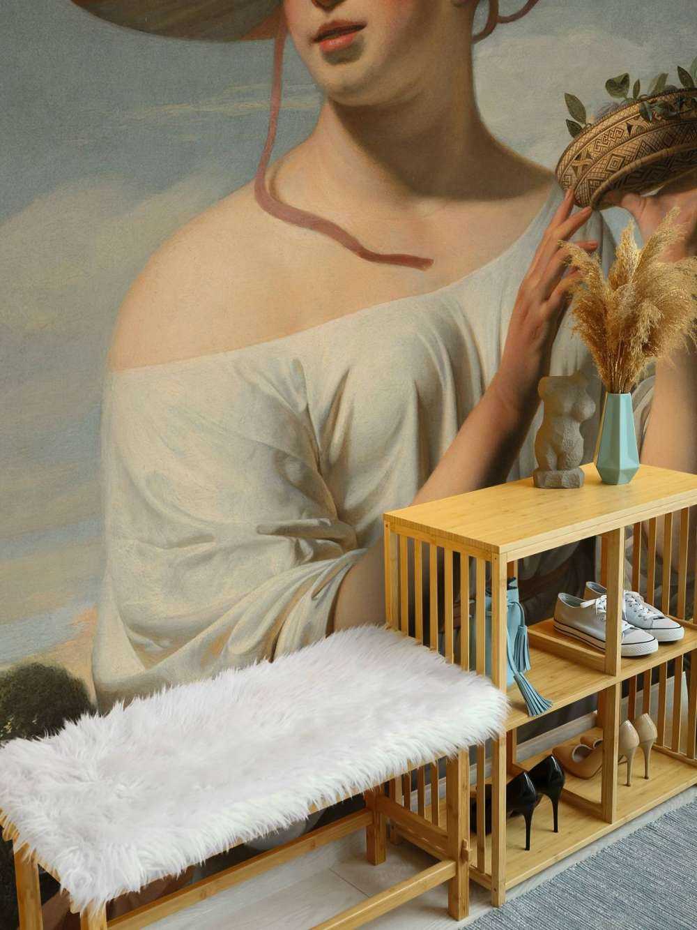 Meisje met een brede hoed