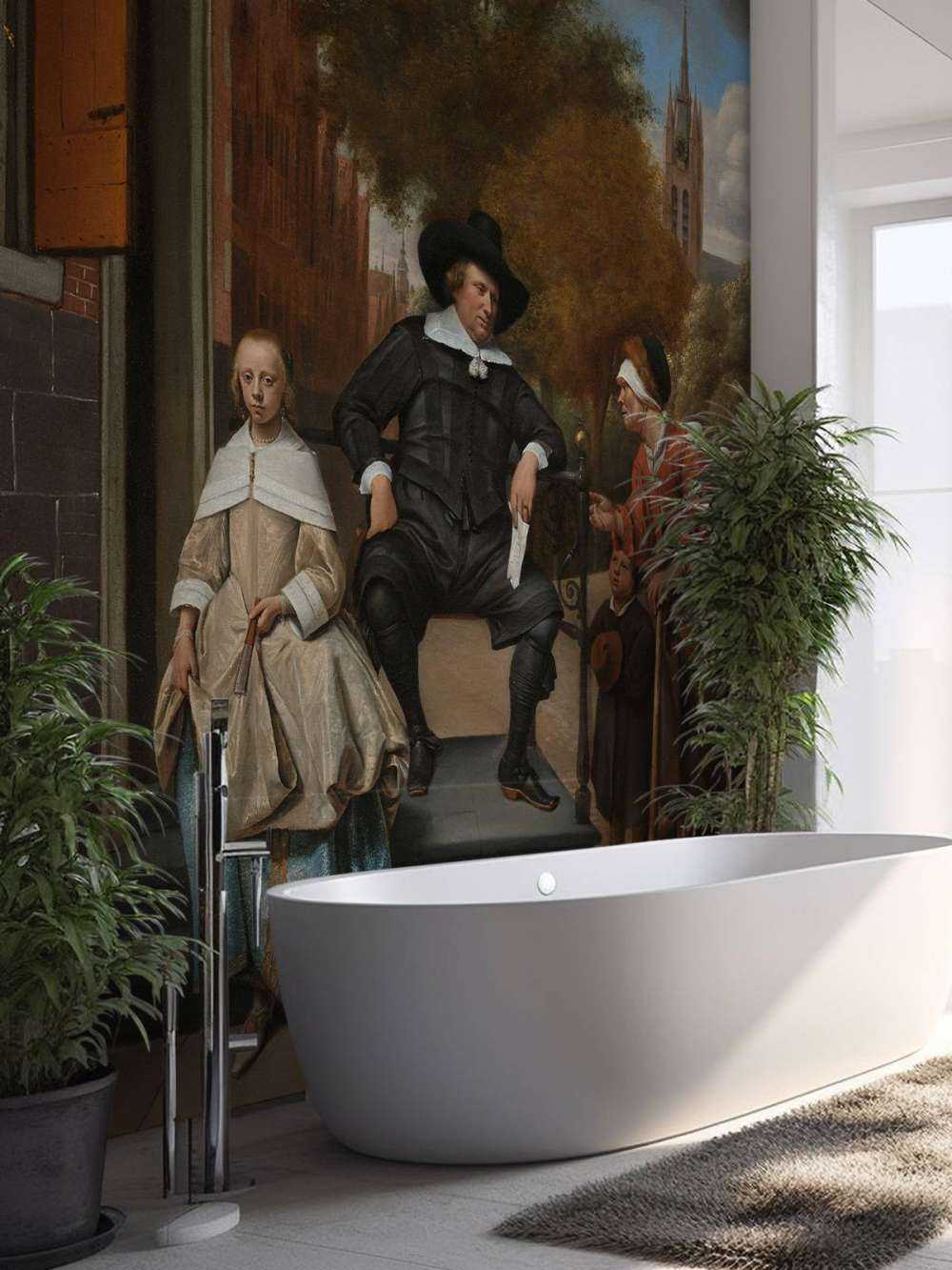 Adolf en Catharina Croeser aan de Oude Delft