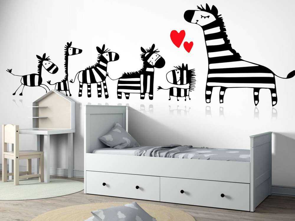 Zebra moeder met haar kinderen