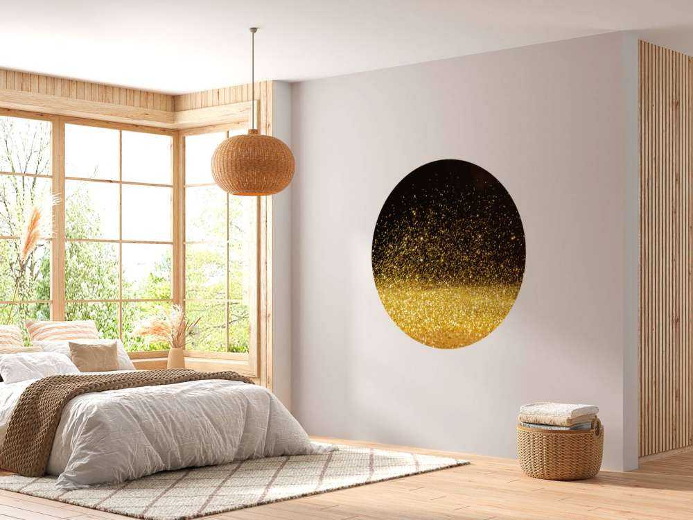 Gouden glitters met een zwarte achtergrond