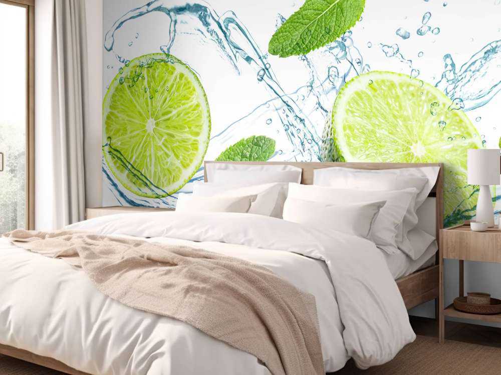 Water met limoen en munt