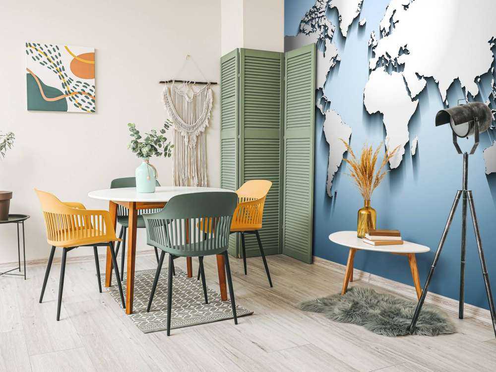 Zilveren wereldkaart in 3D