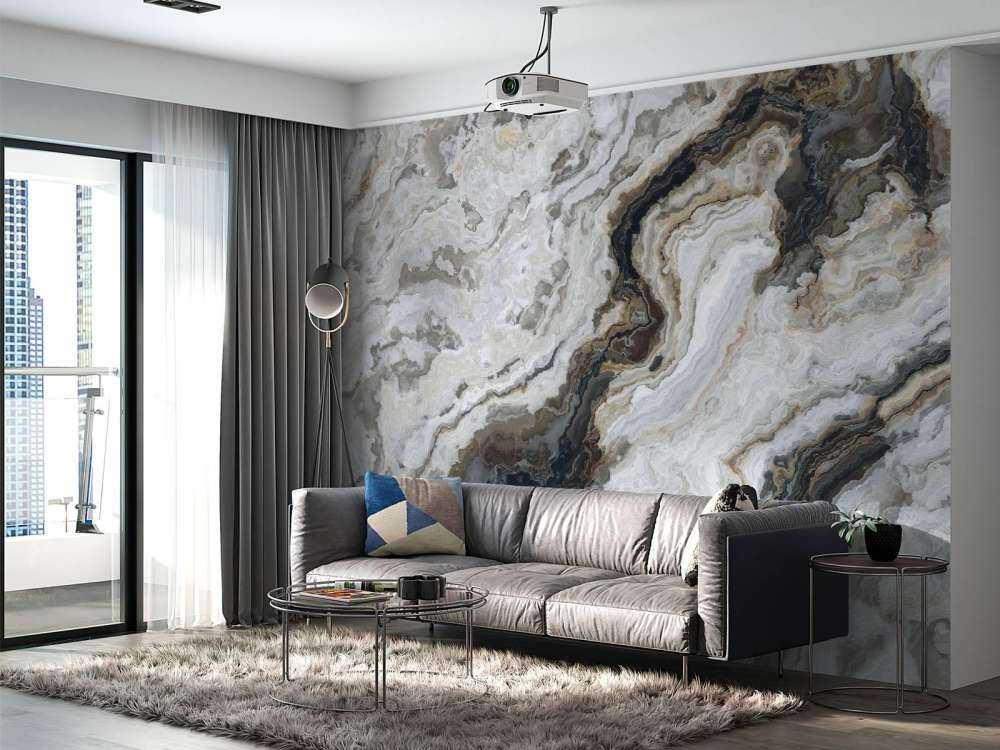 Marmer met krullend patroon