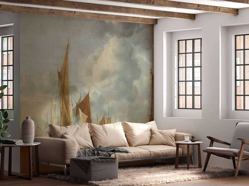 De begroeting van de regeringssloep door de binnenvloot