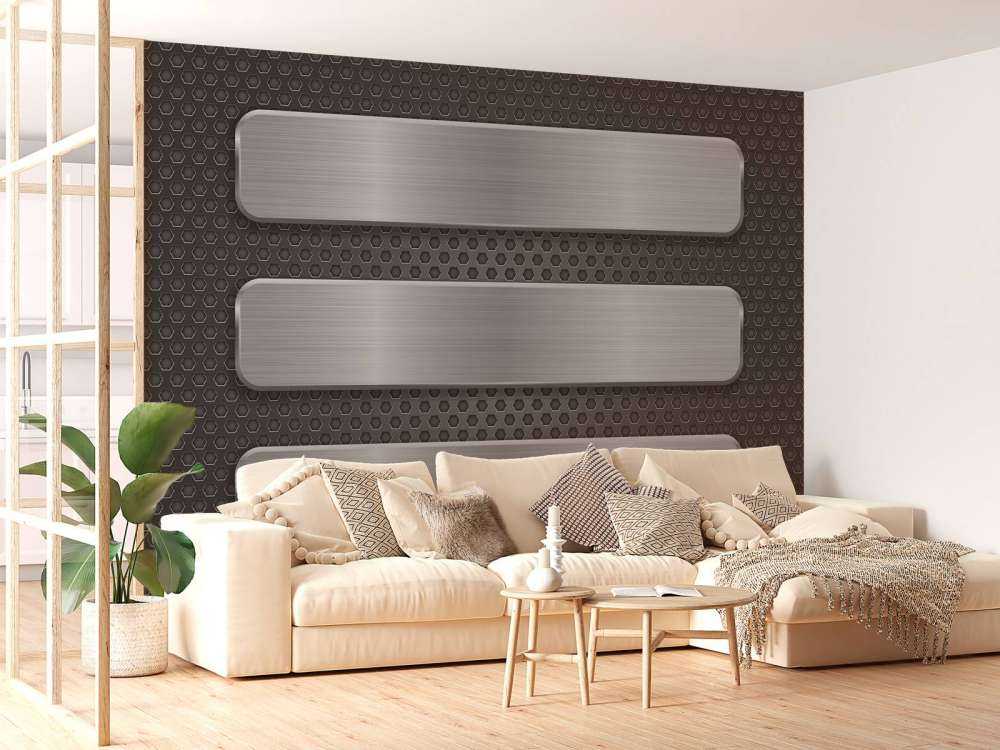 Metalen achtergrond met platen