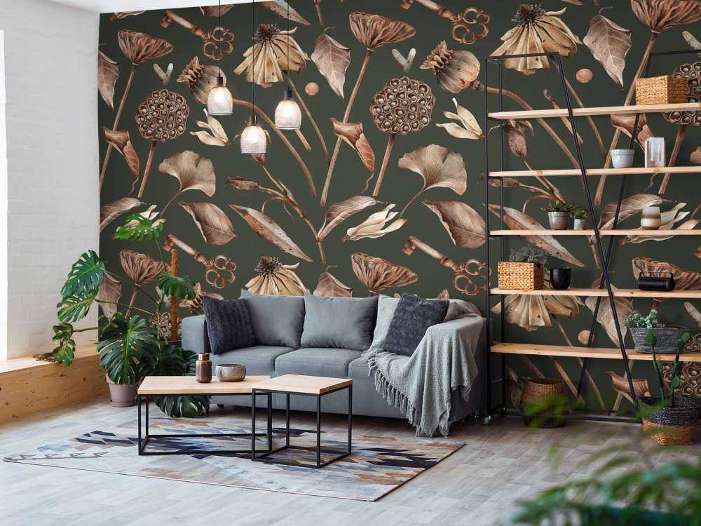 Droge bloemen patroon