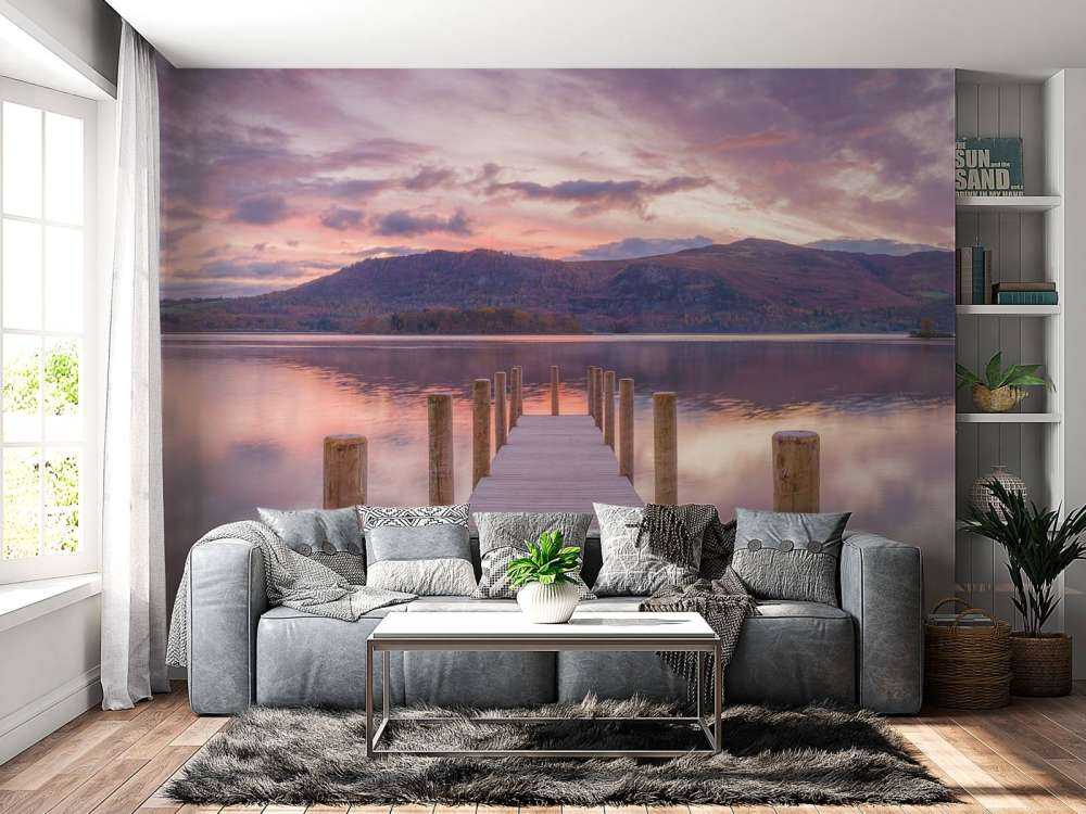 Steiger met zonsondergang