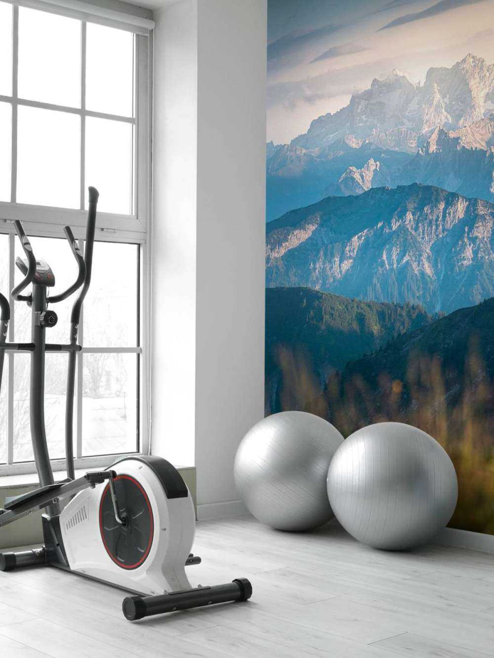 Blauwe gelaagdheid in bergland