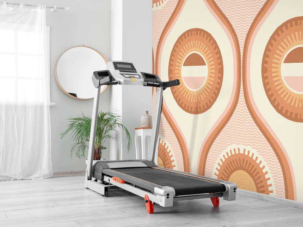 Retro zonnestralen in warme tinten