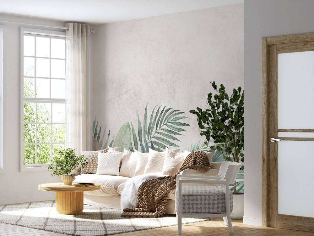 Tropisch bladerdek in aquarel